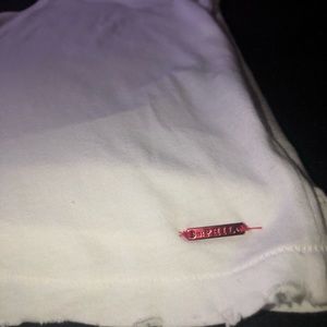 White distressed philanthropy tank top